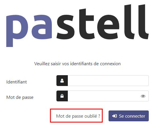 mot de passe oublié